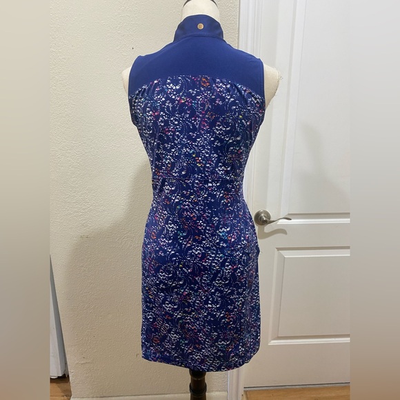 EP New York Sleeveless blue colorful Print golf Dress Size XS - Picture 3 of 7